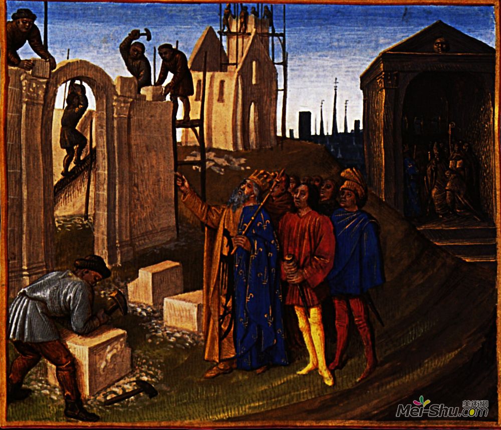 让·富盖(Jean Fouquet)高清作品《查理曼建设者》