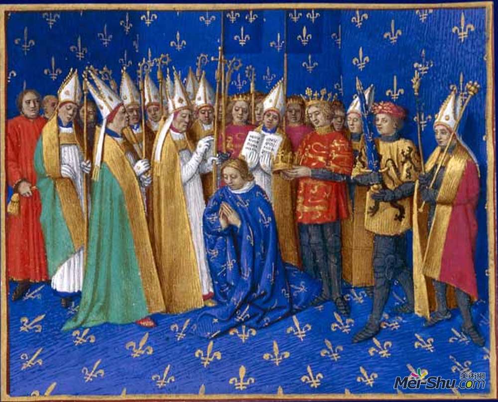 让·富盖(Jean Fouquet)高清作品《菲利浦·奥古斯都加冕礼》