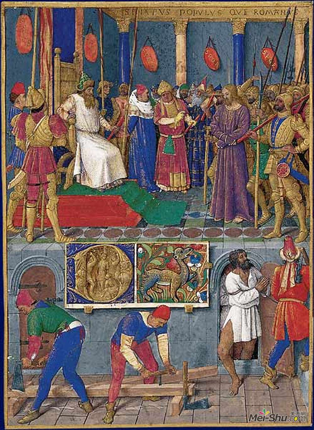 让·富盖(Jean Fouquet)高清作品《彼拉多前的耶稣》