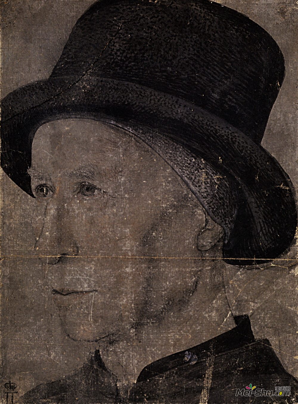 让·富盖(Jean Fouquet)高清作品《戴帽子的男人肖像》