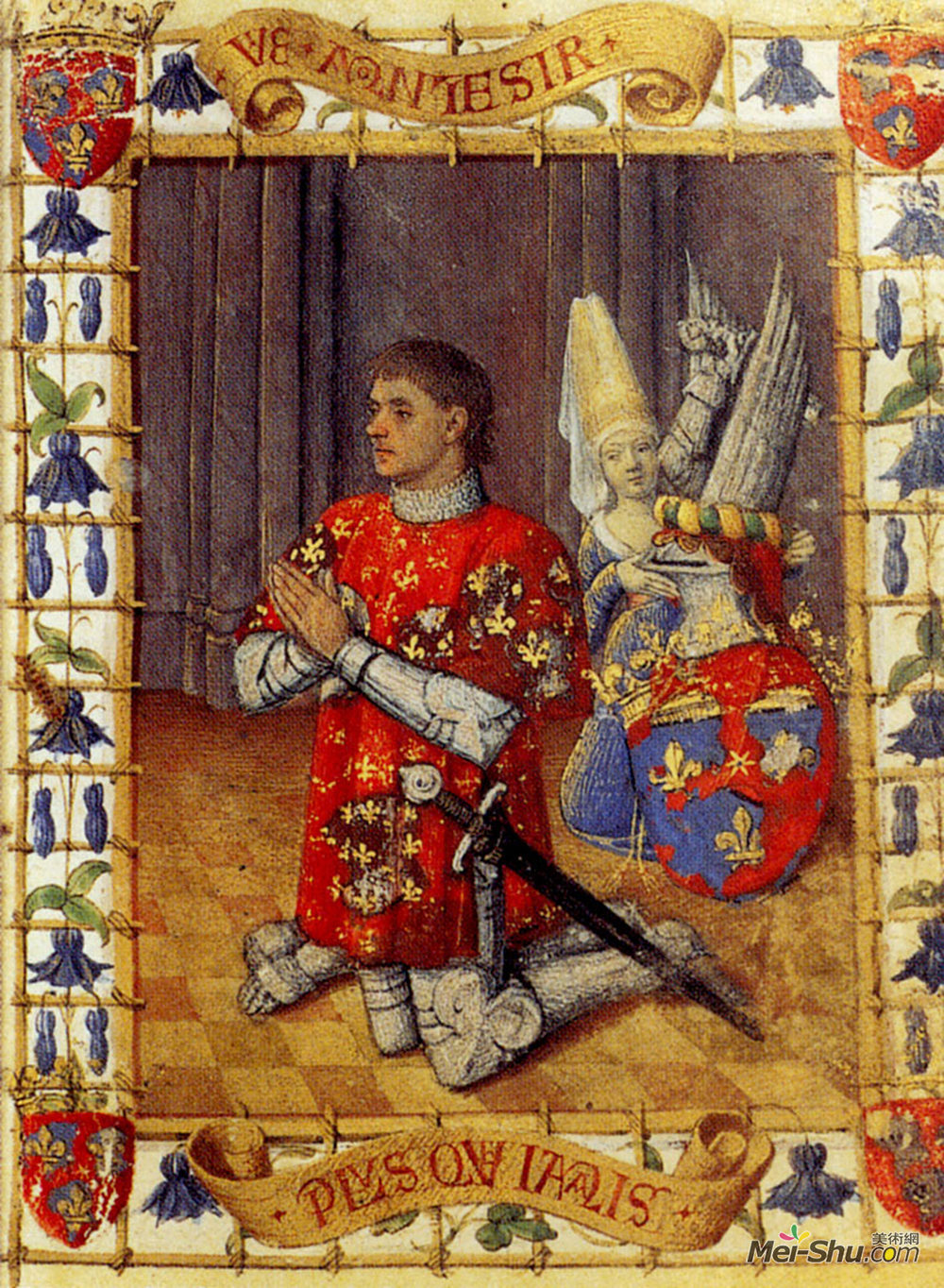 让·富盖(Jean Fouquet)高清作品《西蒙德瓦里跪在祷告中》