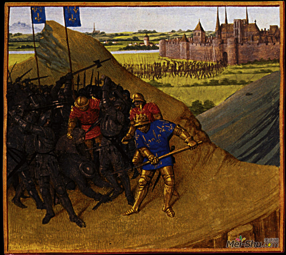 让·富盖(Jean Fouquet)高清作品《亨利一世对他的兄弟罗伯特的胜利》