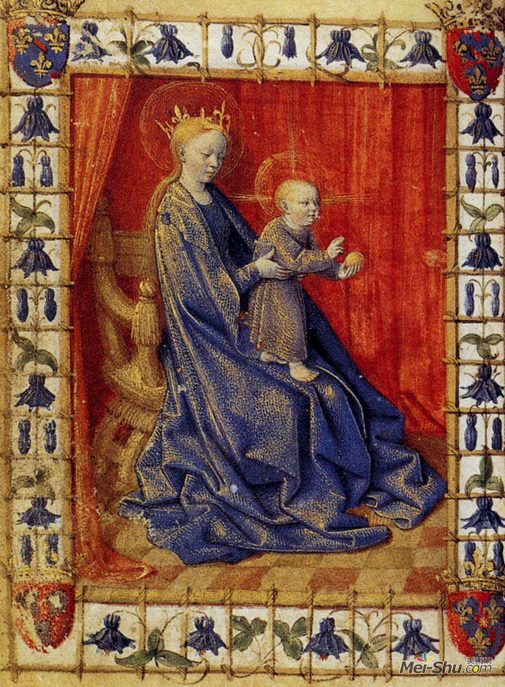让·富盖(Jean Fouquet)高清作品《处女与儿童登基》