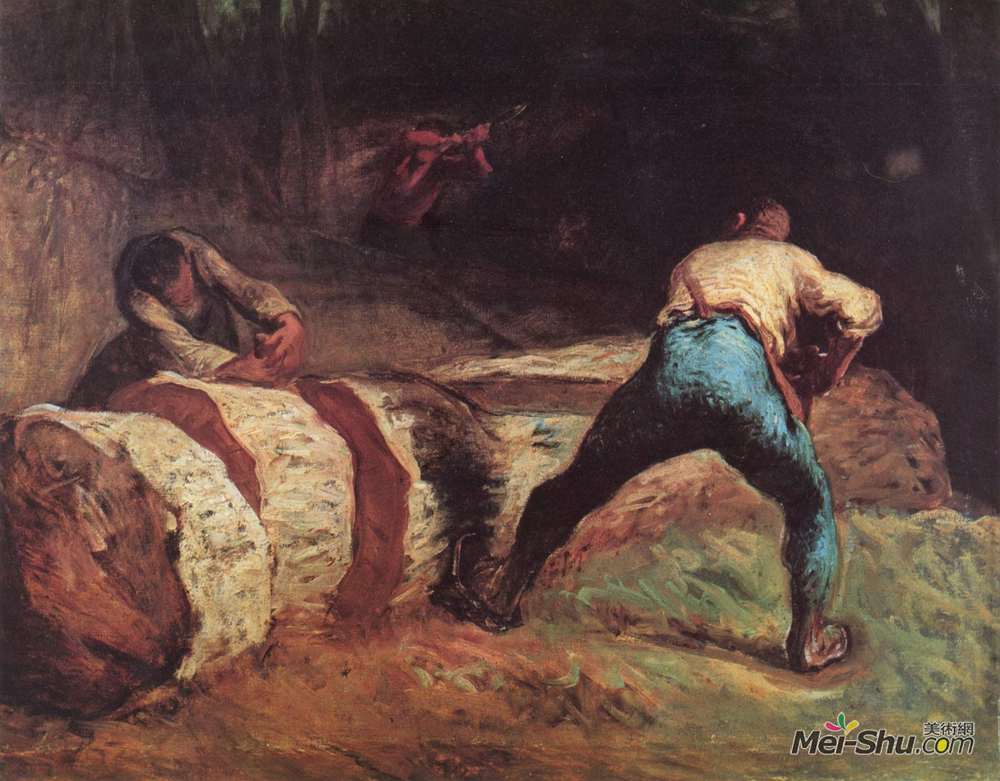 《木锯工》让-弗朗索瓦·米勒(jean-francois millet)