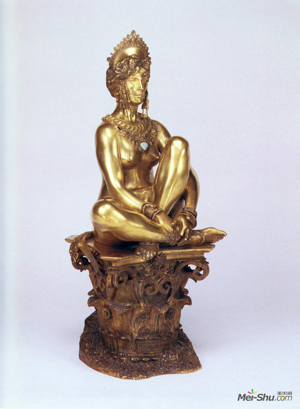 让·莱昂·热罗姆(Jean-Leon Gerome)高清作品《坐着的女性裸体》