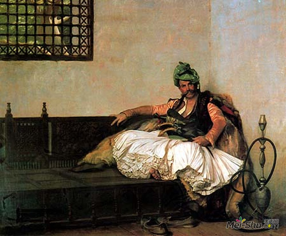 让·莱昂·热罗姆(Jean-Leon Gerome)高清作品《Bashi-Bazouk Chieftain》