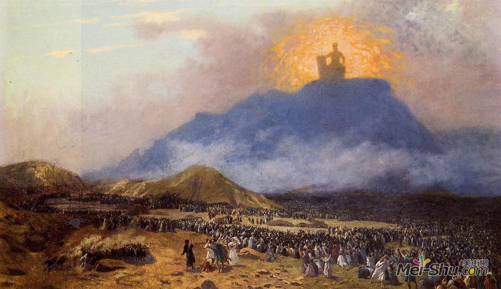 让·莱昂·热罗姆(Jean-Leon Gerome)高清作品《摩西论西奈山》
