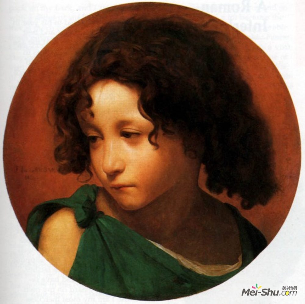 让·莱昂·热罗姆(Jean-Leon Gerome)高清作品《一个小男孩的画像》