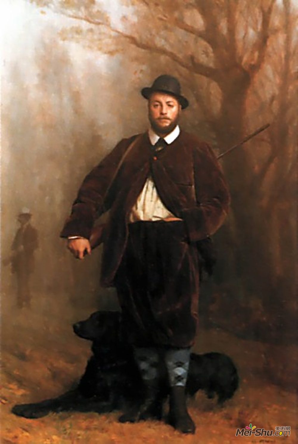 让·莱昂·热罗姆(Jean-Leon Gerome)高清作品《Portrait of Eduoard Delessert》