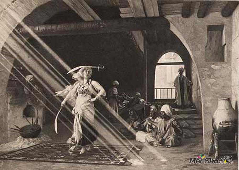 让·莱昂·热罗姆(Jean-Leon Gerome)高清作品《舞剑手》