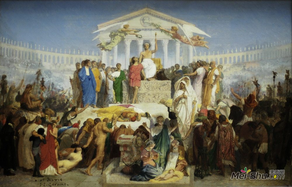 让·莱昂·热罗姆(Jean-Leon Gerome)高清作品《奥古斯都时代：基督的诞生》