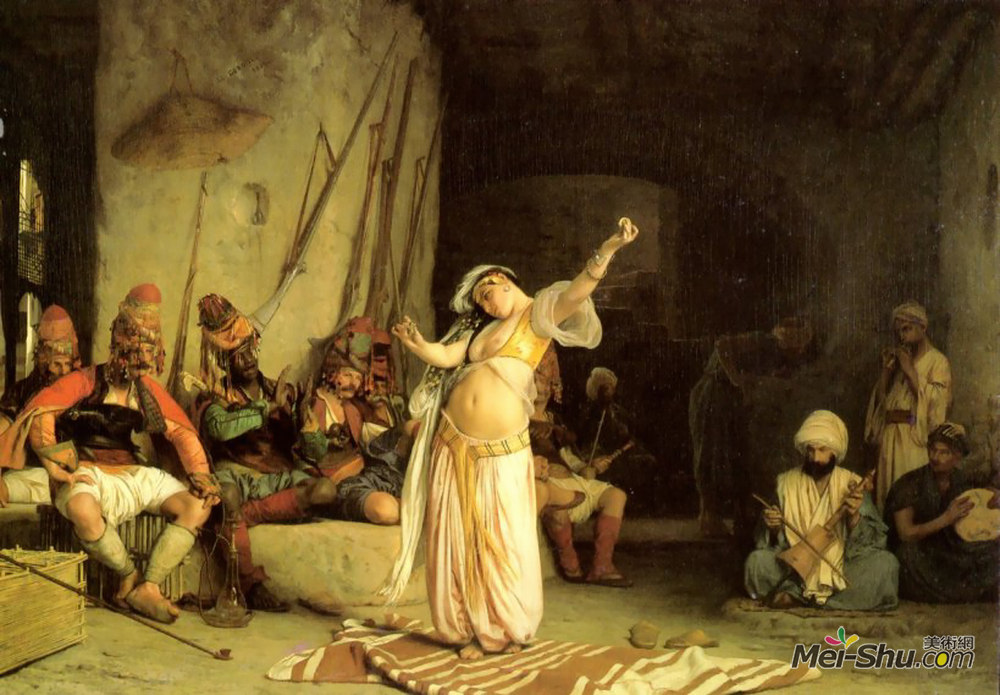 让·莱昂·热罗姆(Jean-Leon Gerome)高清作品《阿尔梅之舞》