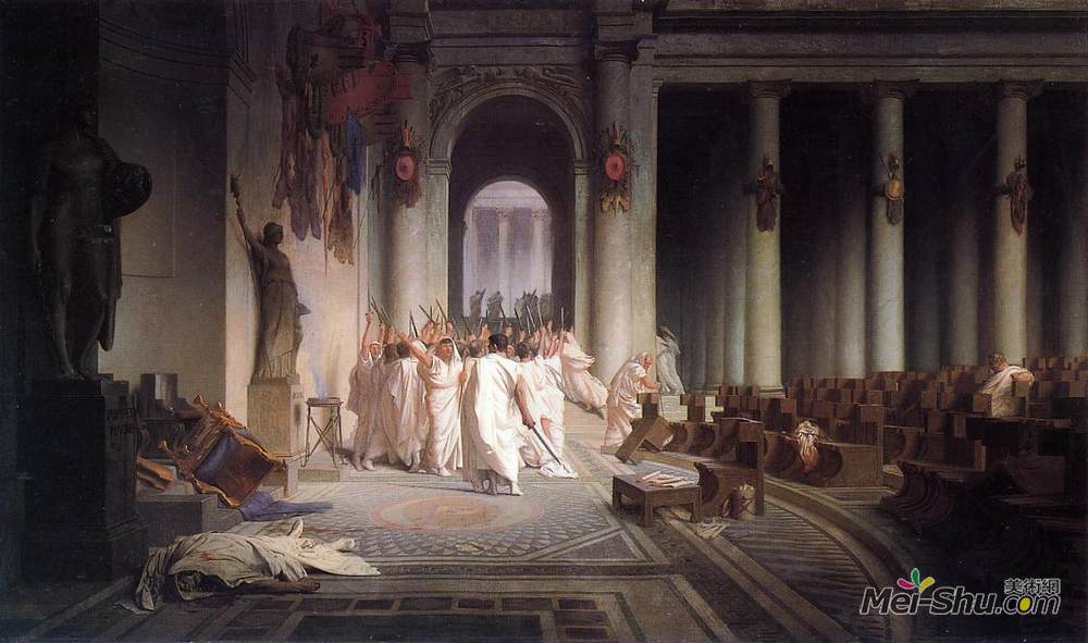 让·莱昂·热罗姆(Jean-Leon Gerome)高清作品《凯撒之死》