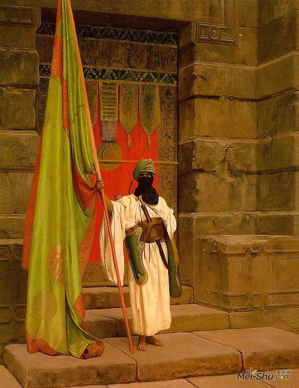 让·莱昂·热罗姆(Jean-Leon Gerome)高清作品《标准持票人》