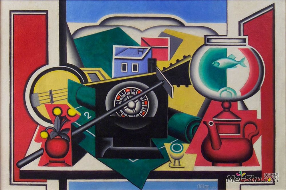 让·梅金杰(Jean Metzinger)高清作品《拉轮盘赌》