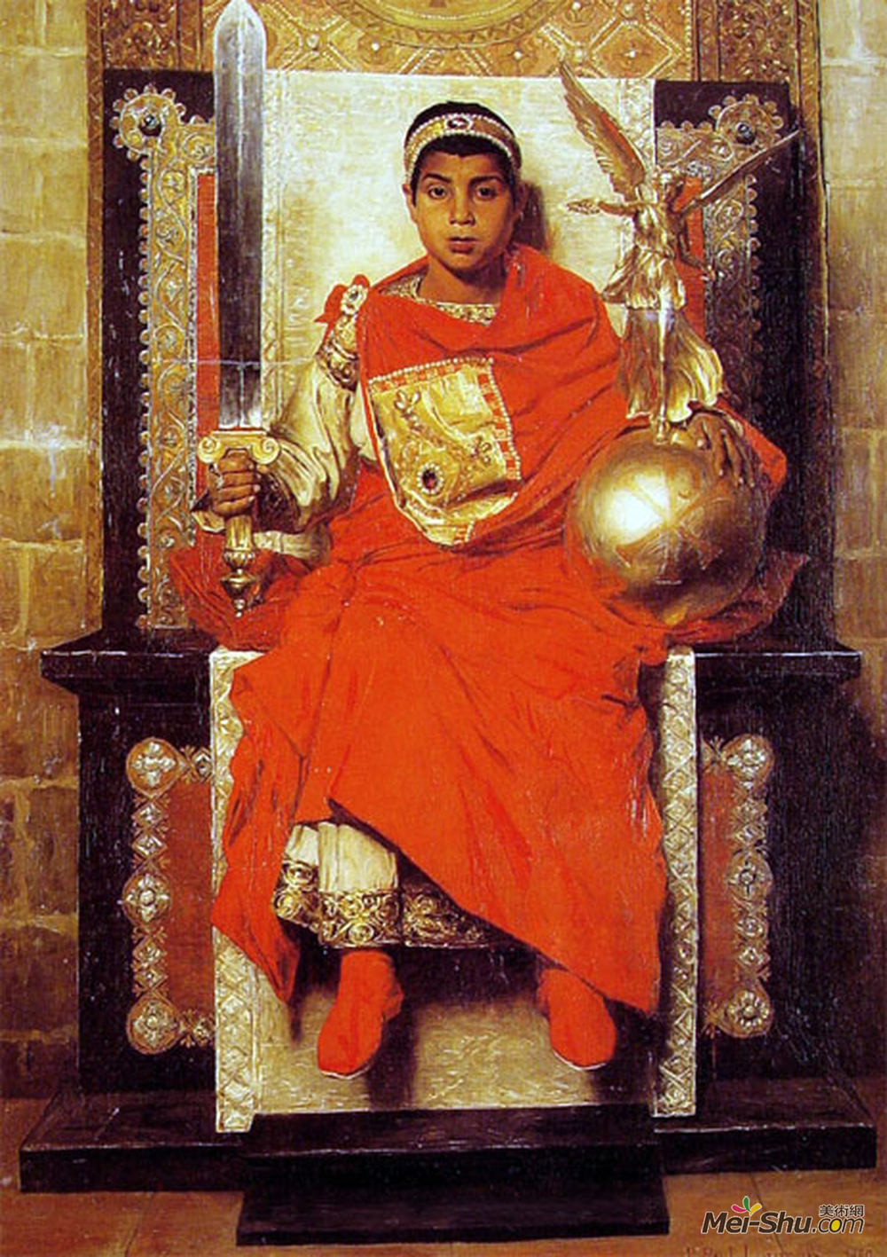 让-保罗·劳伦斯(Jean-Paul Laurens)高清作品《The Byzantine Emperor Honorius》
