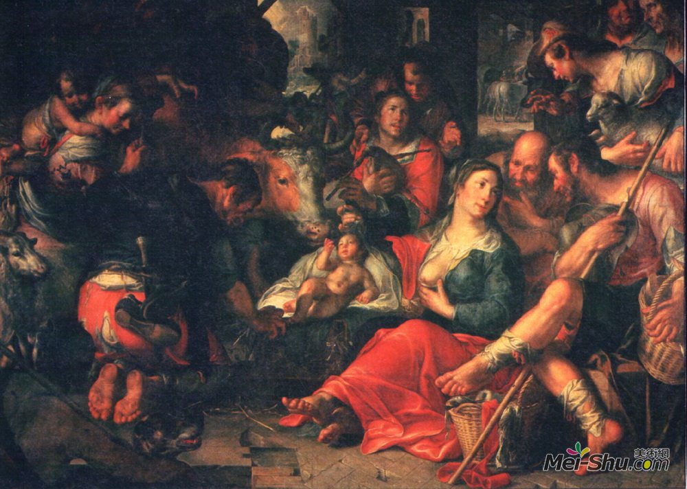 乔吉姆·维特维尔(Joachim Wtewael)高清作品《牧羊人的崇拜》