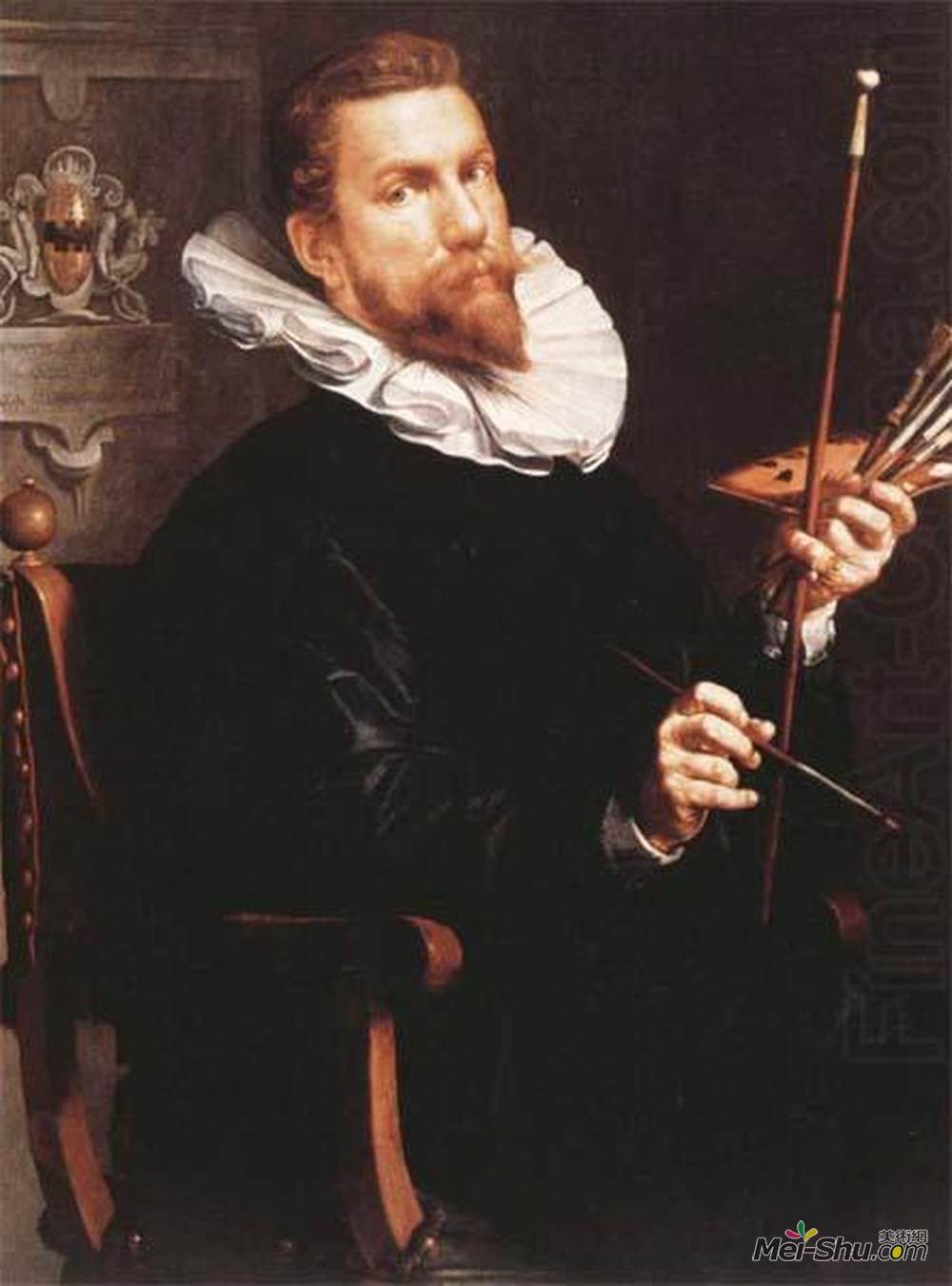 乔吉姆·维特维尔(Joachim Wtewael)高清作品《自画像》