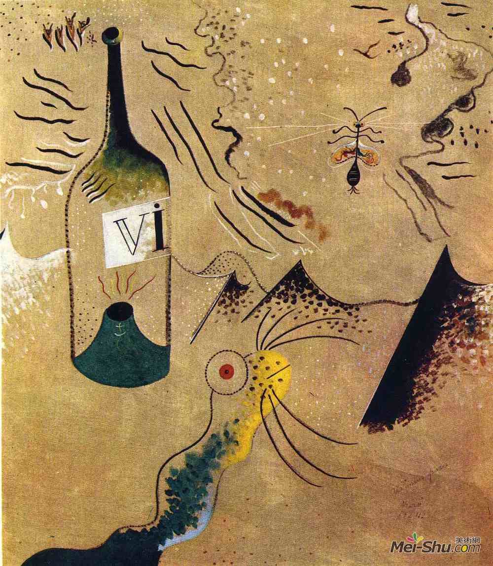 胡安·米罗(Joan Miro)高清作品《藤蔓瓶》