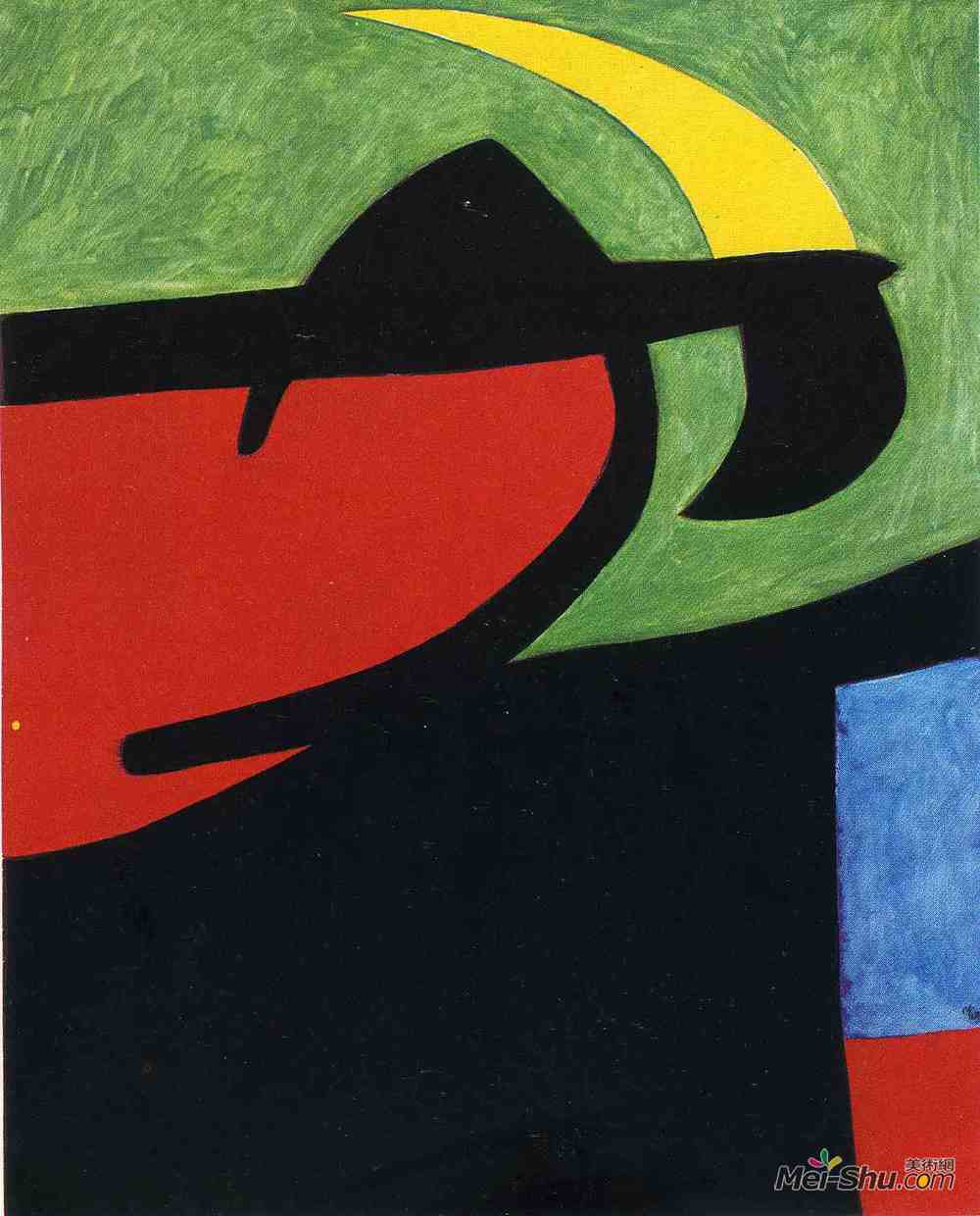 胡安·米罗(Joan Miro)高清作品《月光下的加泰罗尼亚农民》