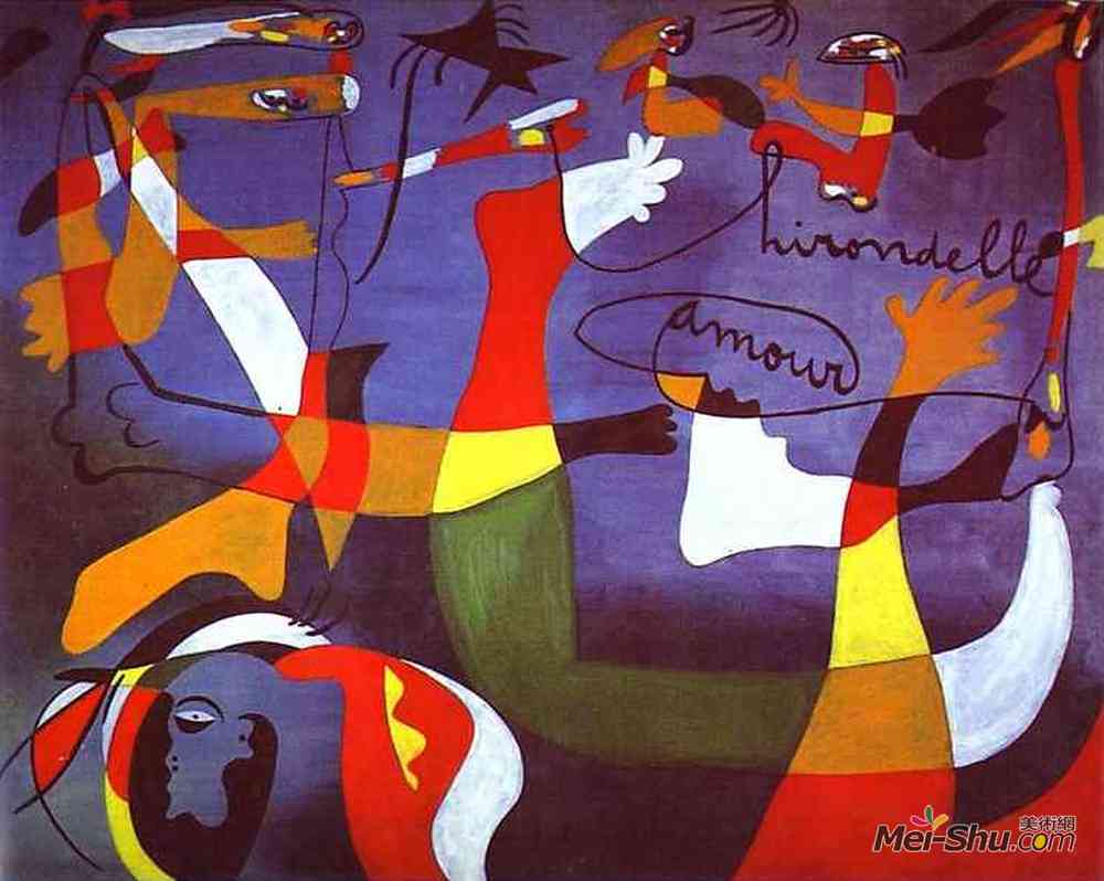 胡安·米罗(Joan Miro)高清作品《燕子，爱》