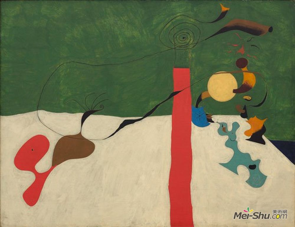 胡安·米罗(Joan Miro)高清作品《静物与灯》