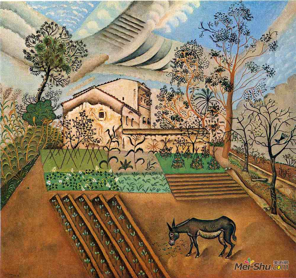 胡安·米罗(Joan Miro)高清作品《驴子菜园》