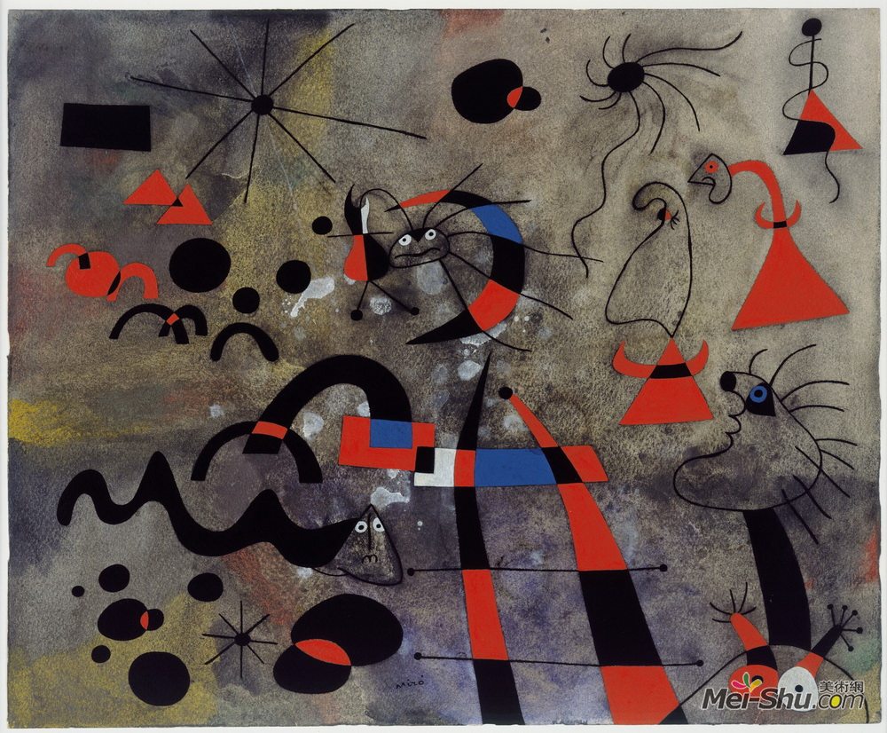 《逃生梯》胡安·米罗(joan miro)高清作品欣赏