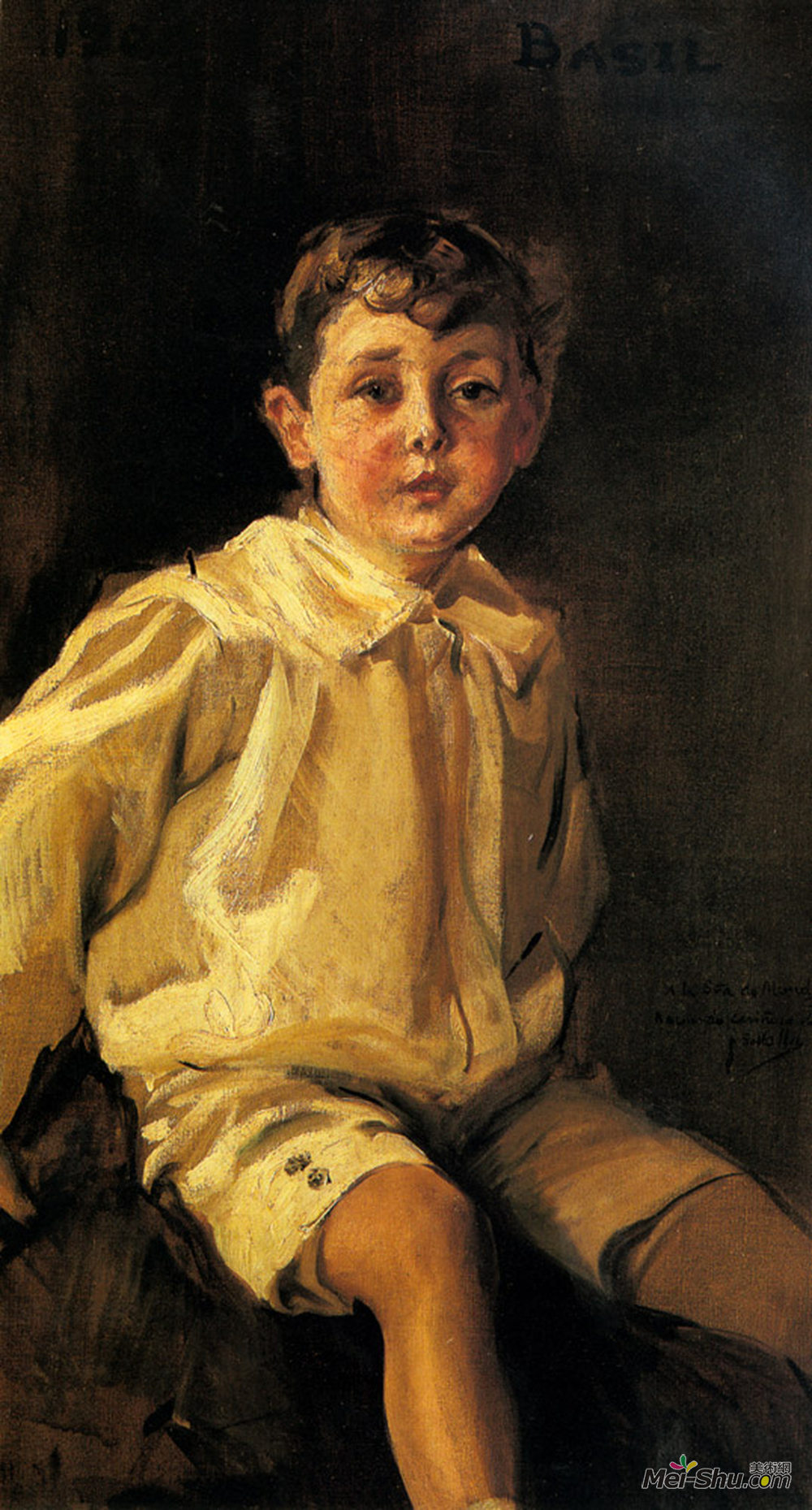 华金·索罗拉(Joaquín Sorolla)高清作品《A Portrait of Basil Mundy》