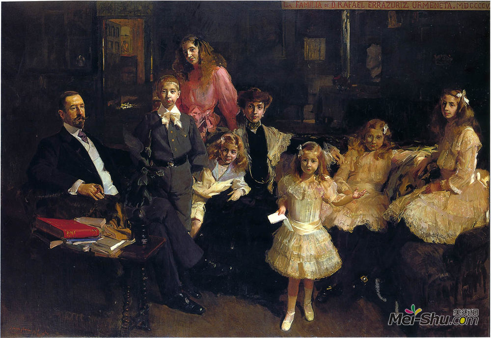 华金·索罗拉(Joaquín Sorolla)高清作品《厄拉特鲁兹家族》