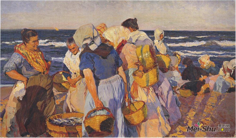 华金·索罗拉(Joaquín Sorolla)高清作品《渔民》