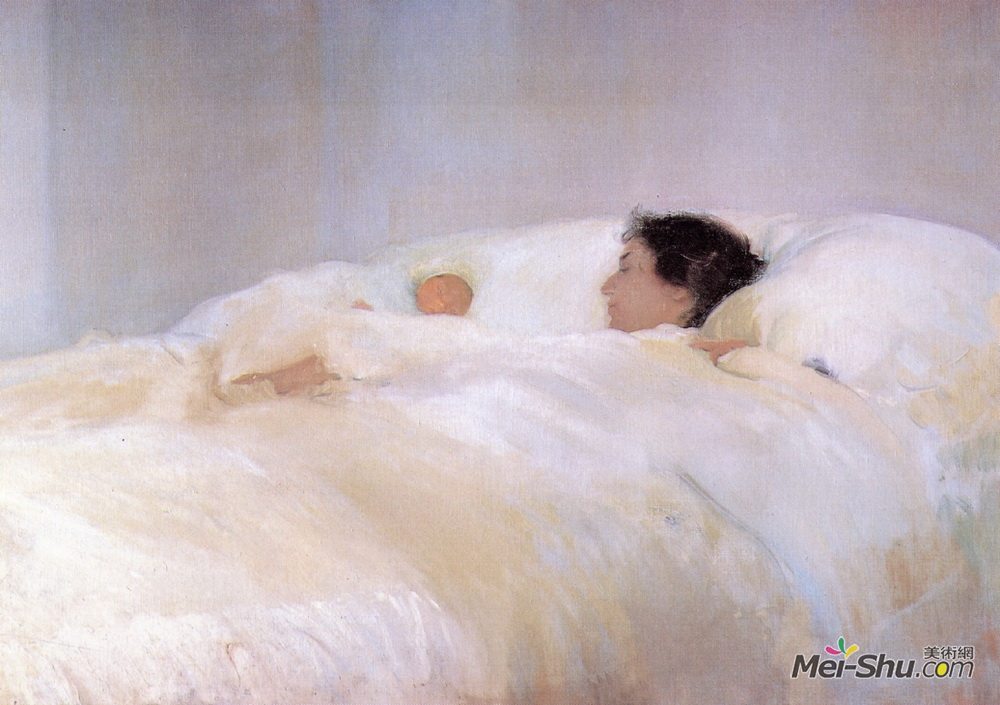 华金·索罗拉(Joaquín Sorolla)高清作品《母亲》
