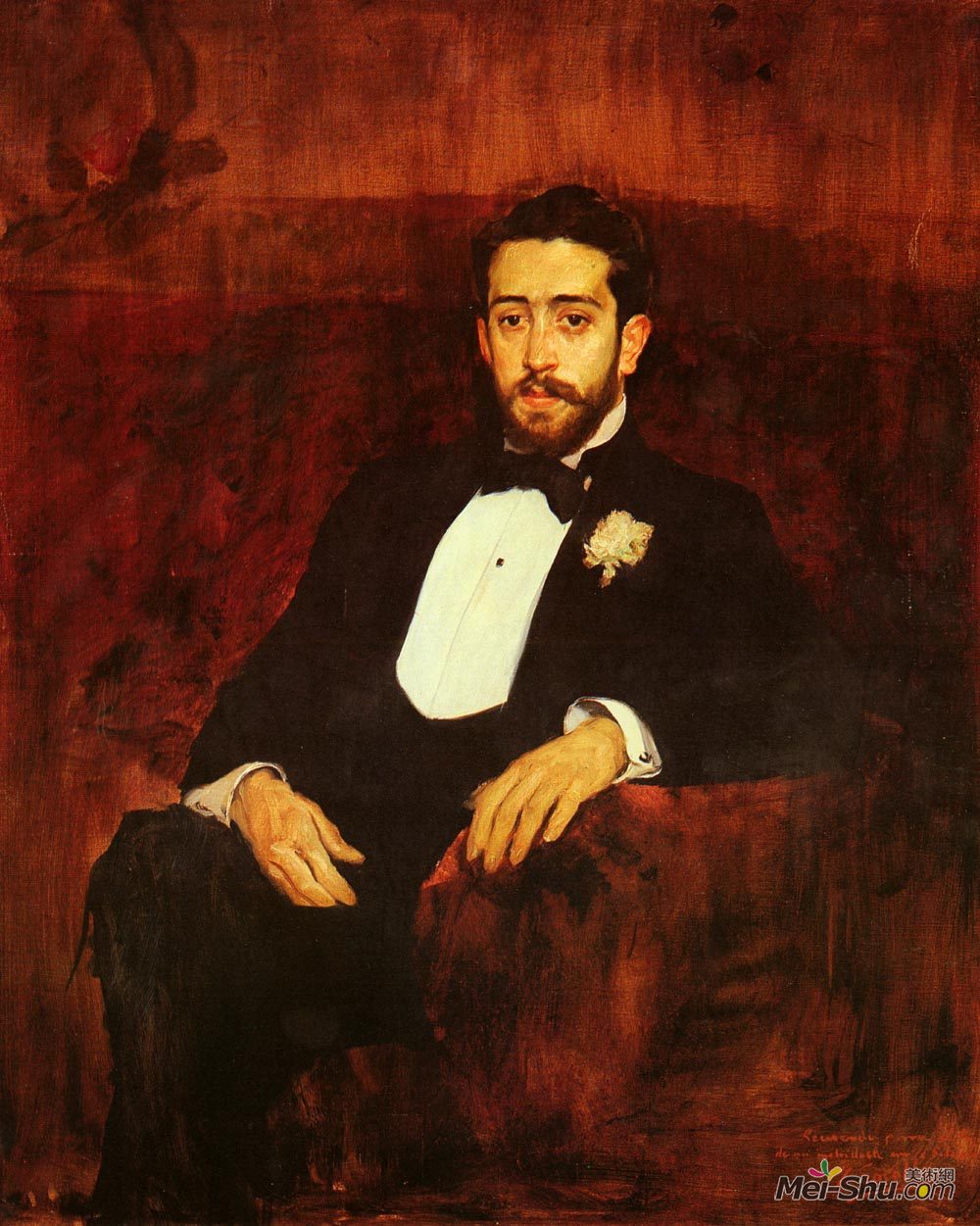 华金·索罗拉(Joaquín Sorolla)高清作品《Portrait of lawyer Don Silverio de la Torre y Eguia》