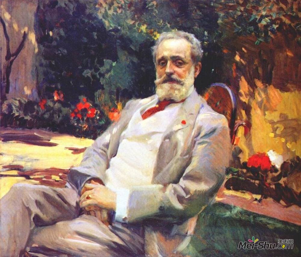 华金·索罗拉(Joaquín Sorolla)高清作品《一个多月以前评论》