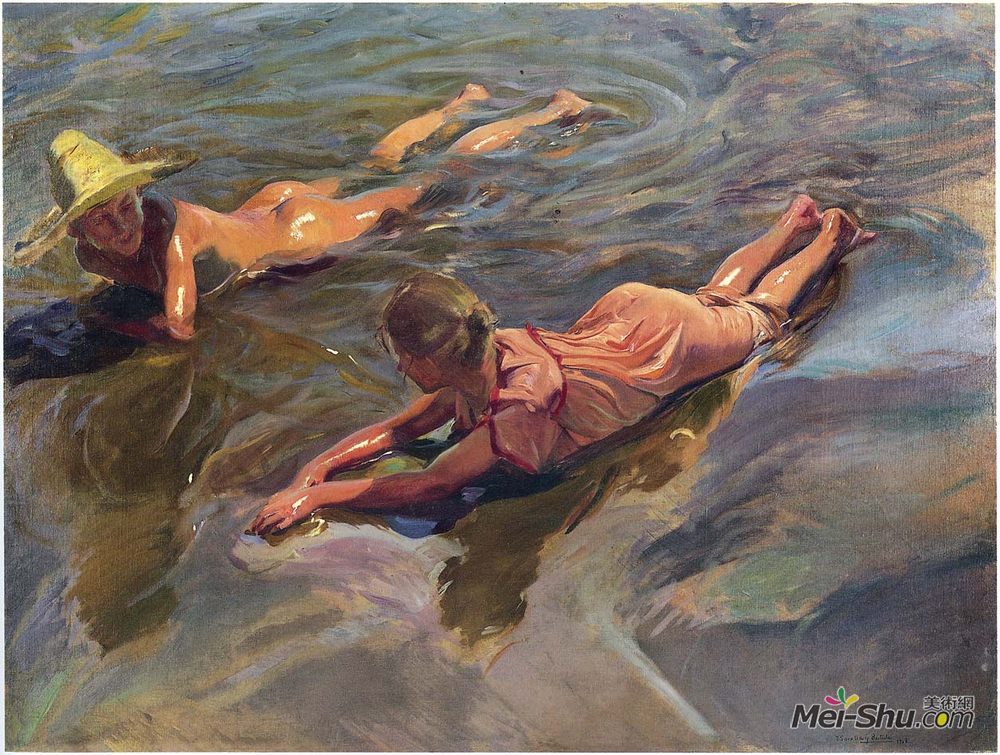 华金·索罗拉(Joaquín Sorolla)高清作品《海田园诗》