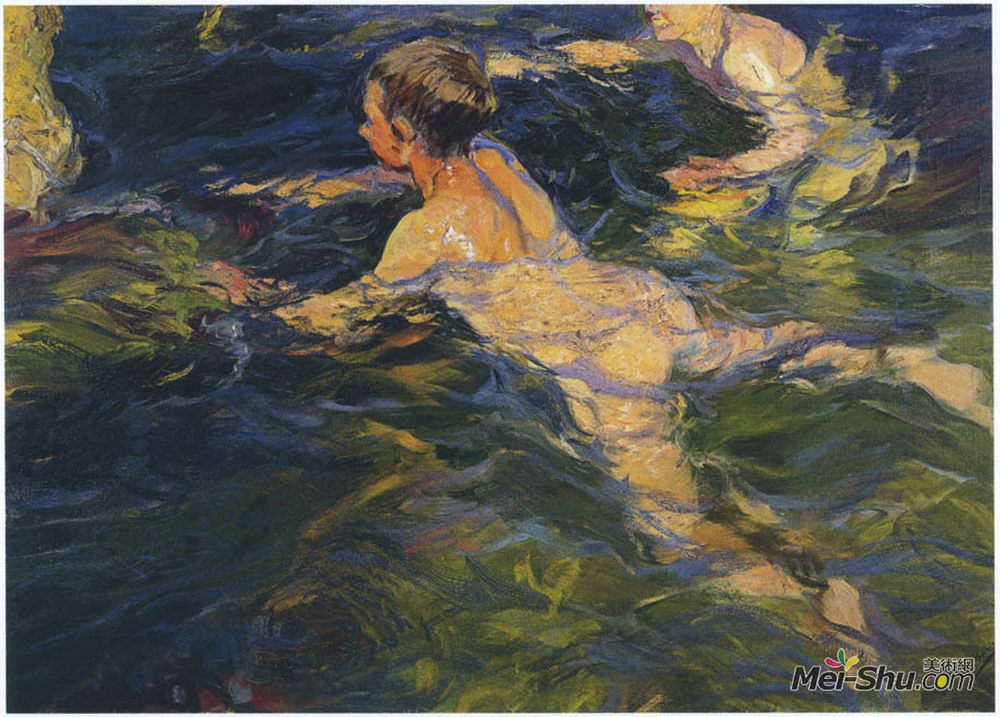 华金·索罗拉(joaqu&#237n sorolla)高清作品:swimmers, javea