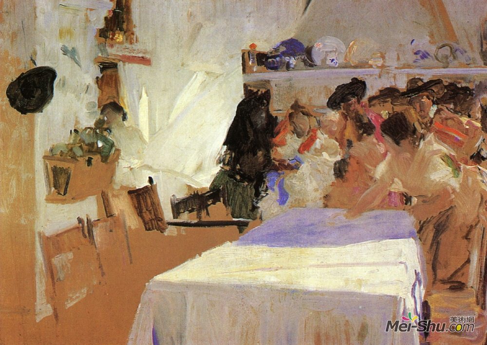 华金·索罗拉(Joaquín Sorolla)高清作品《洗礼仪式》