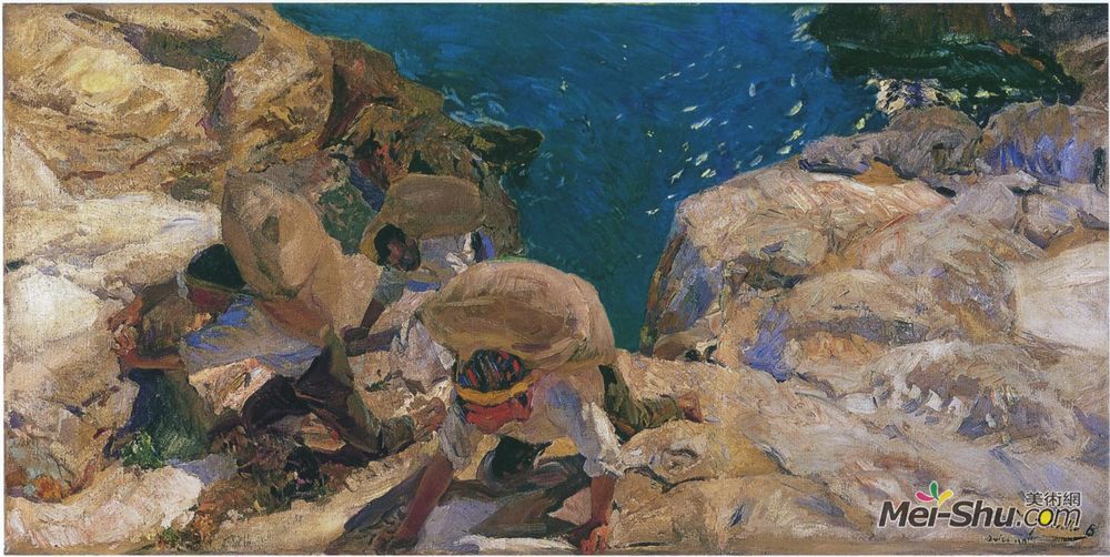 华金·索罗拉(Joaquín Sorolla)高清作品《走私犯》