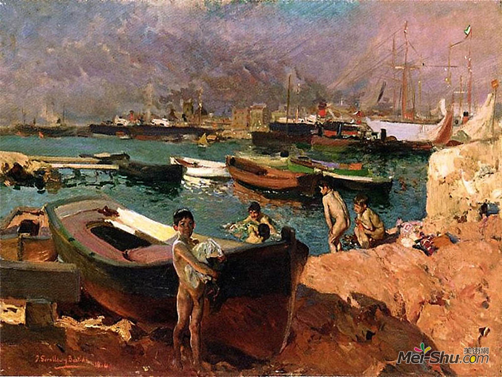 华金·索罗拉(Joaquín Sorolla)高清作品《瓦伦西亚》