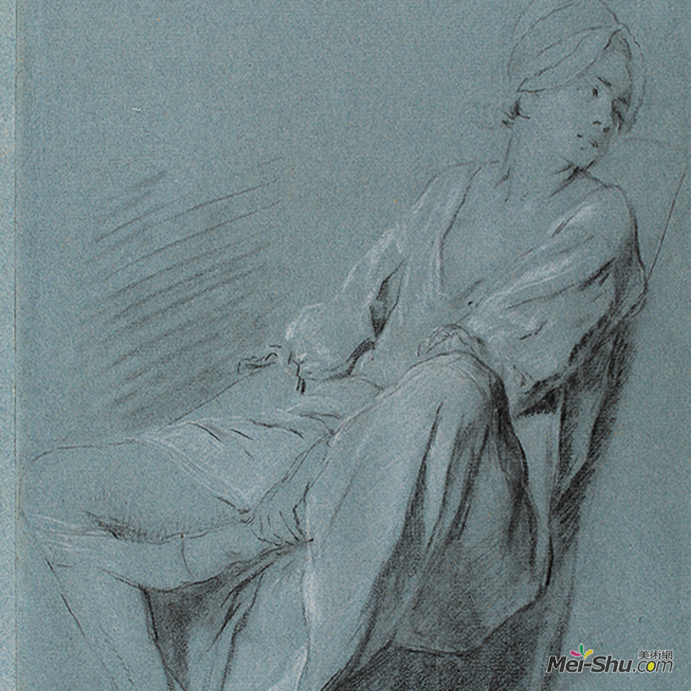 约翰·彼得斯(Johann Anton de Peters)高清作品《年轻女子在衬衣套装》