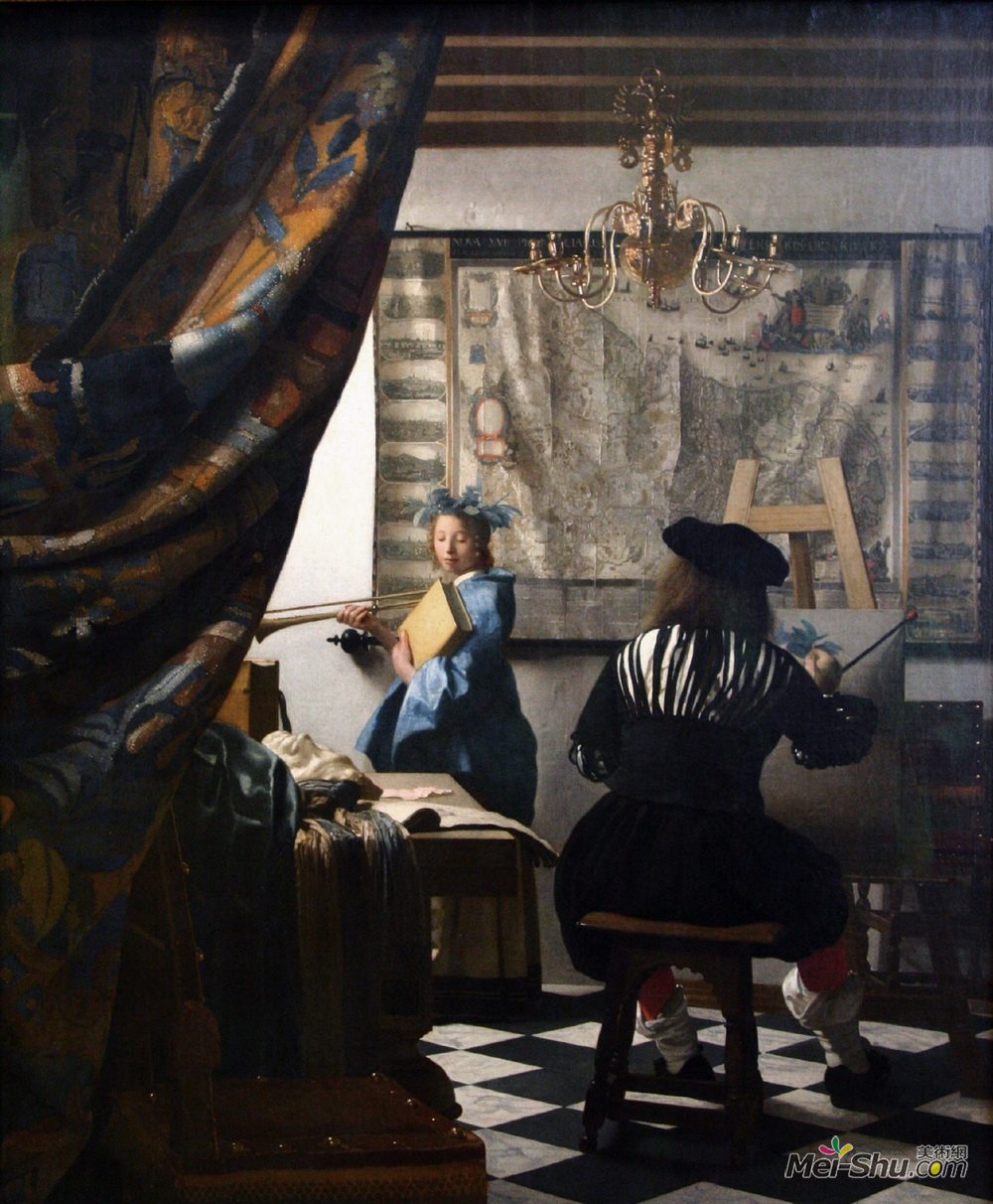 约翰内斯·维米尔(Johannes Vermeer)高清作品《绘画艺术》