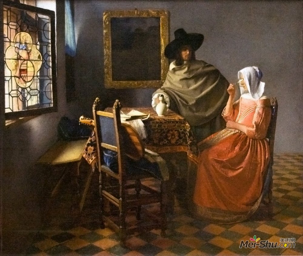 约翰内斯·维米尔(Johannes Vermeer)高清作品《酒杯》