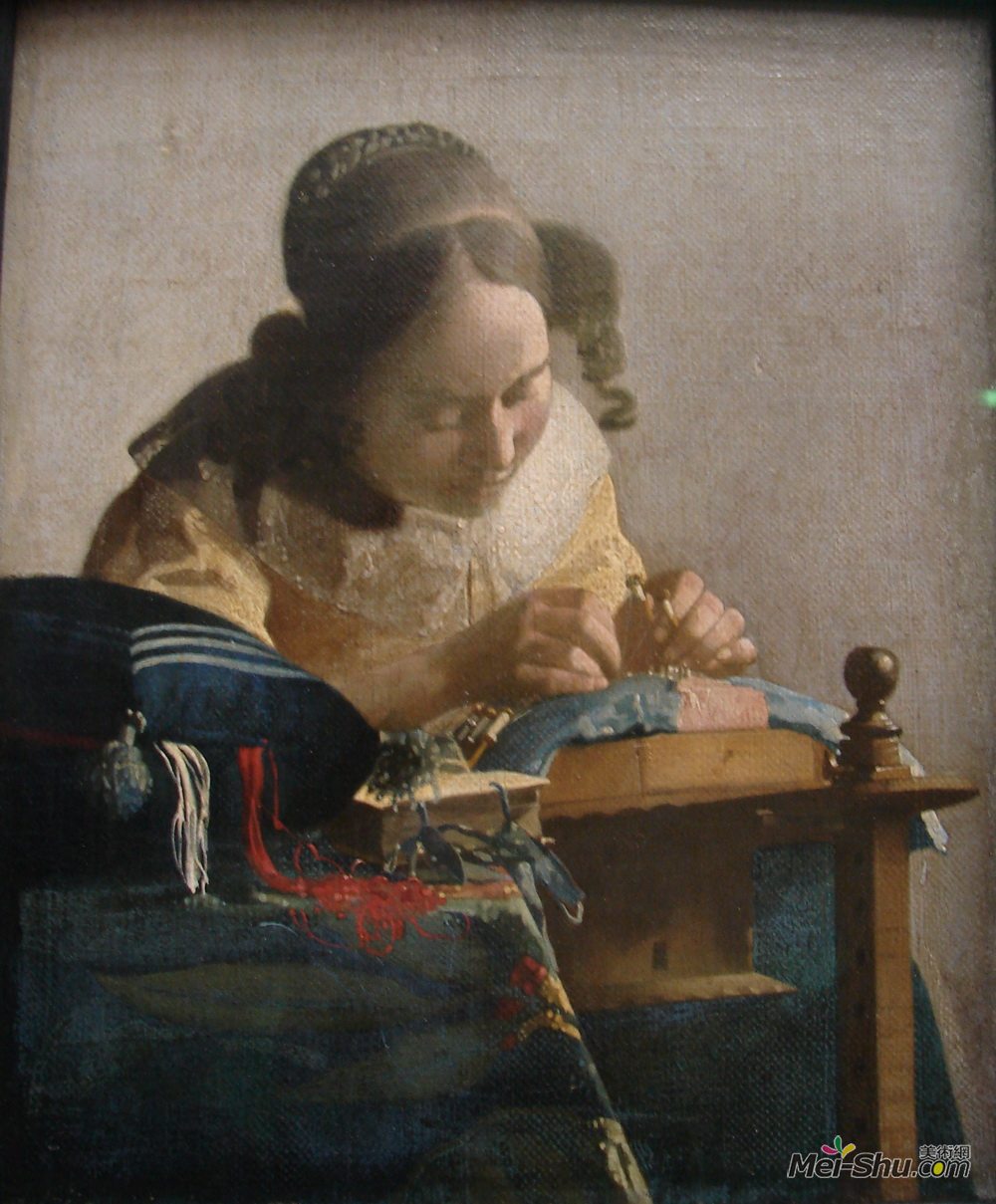 约翰内斯·维米尔(Johannes Vermeer)高清作品《花边女工》