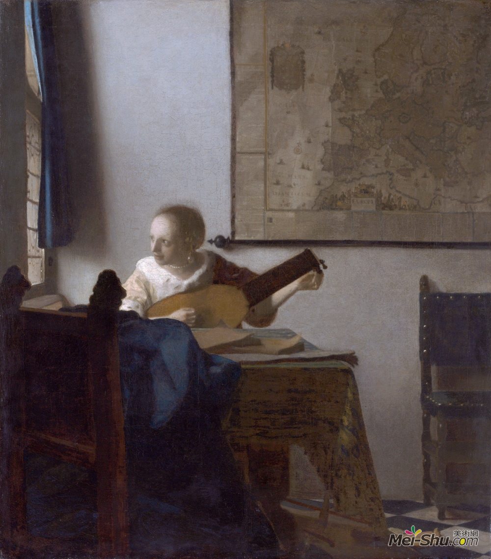 约翰内斯·维米尔(Johannes Vermeer)高清作品《琵琶女》