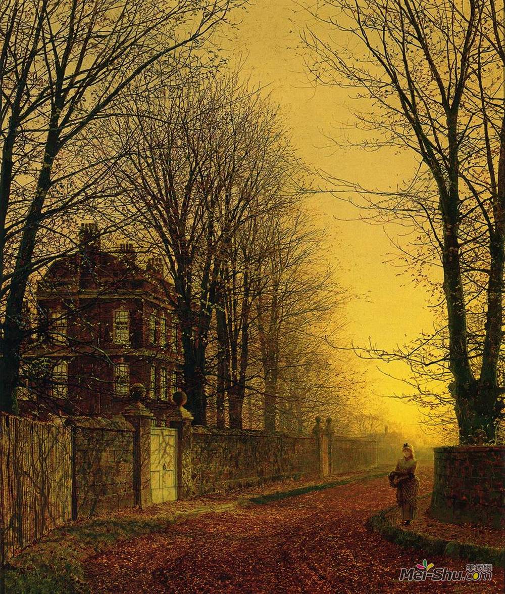 约翰·阿特金森·格里姆肖(John Atkinson Grimshaw)高清作品《秋金》