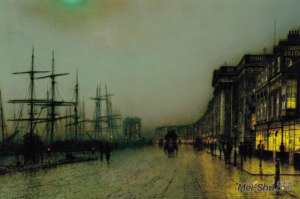 约翰·阿特金森·格里姆肖(John Atkinson Grimshaw)高清作品《精明的格拉斯哥》