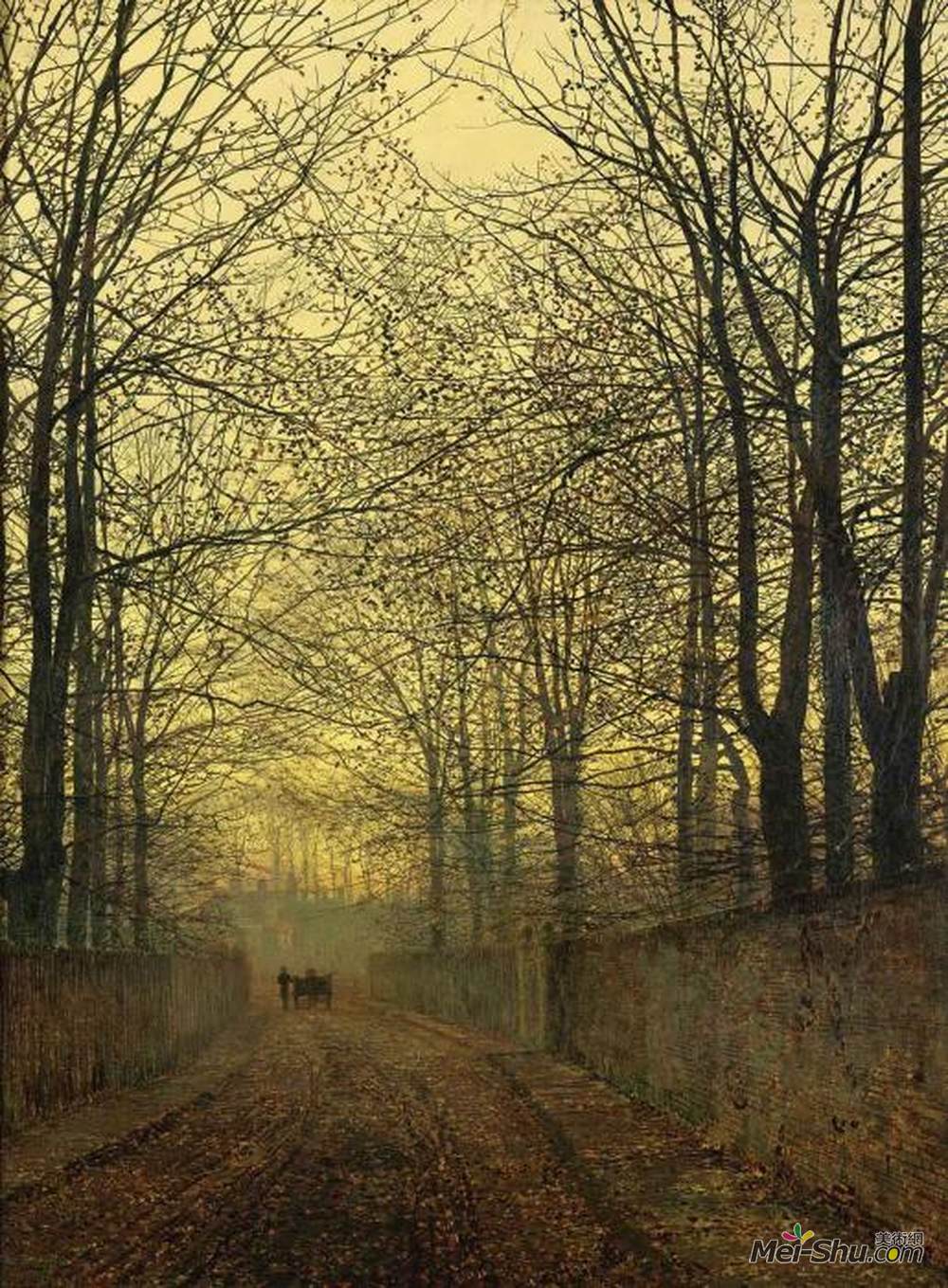 约翰·阿特金森·格里姆肖(John Atkinson Grimshaw)高清作品《十月黄金》