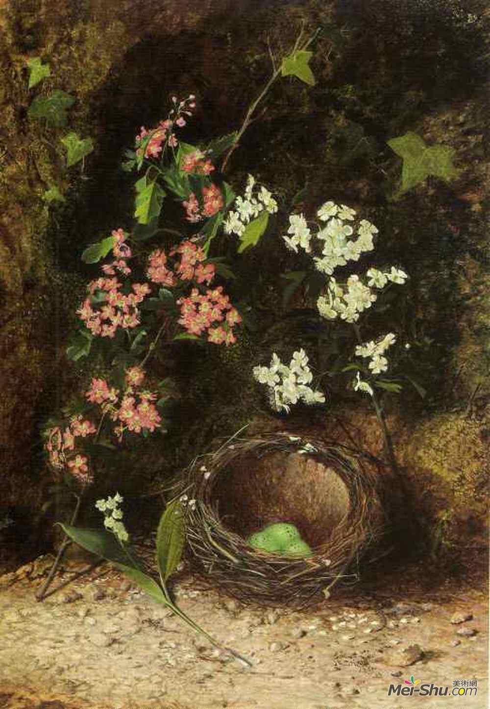 约翰·阿特金森·格里姆肖(John Atkinson Grimshaw)高清作品《鸟的静寂生活》
