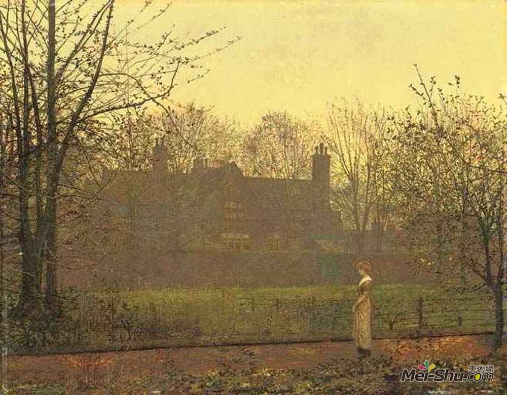 约翰·阿特金森·格里姆肖(John Atkinson Grimshaw)高清作品《秋天的寒意》