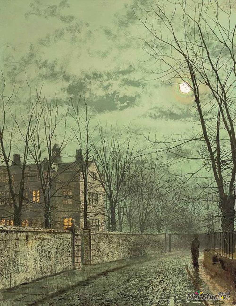 约翰·阿特金森·格里姆肖(John Atkinson Grimshaw)高清作品《月光下》